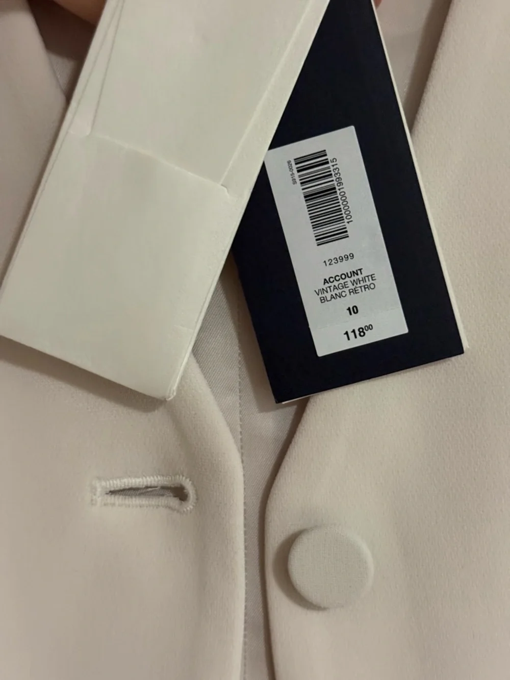 Aritzia Babaton Account Vest in Vintage White NWT - Picture 5 of 8